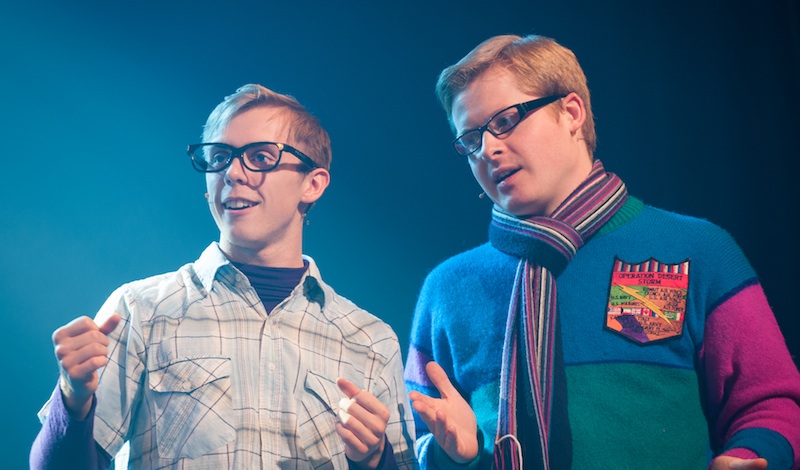 Matthew Cleator (Marvin Camden), Andrew Hally (Francis Weir) in Loserville. Photo Nicky Graham