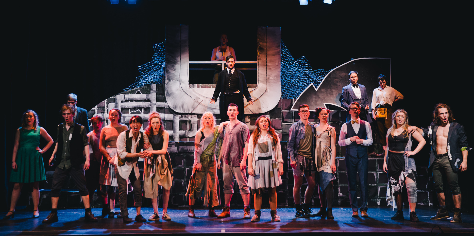 The Cast of Urinetown 3. Photo Andrew Perry