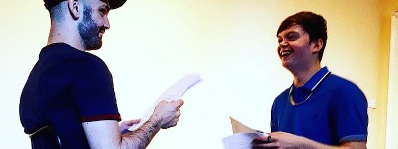 Jack Jarvis Gouther and Gregor Mackay rehearse Capital Converse. Pic: Pandorum
