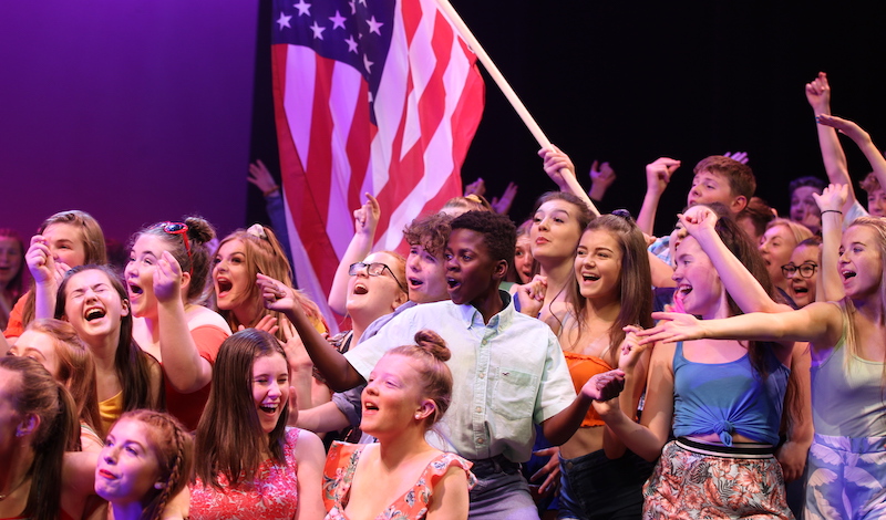 A section of the Legally Blonde cast