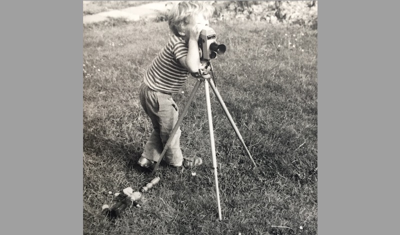 Mark Ravenhill with his Cine Camera in 1971 – Photo credit Mark Ravenhill