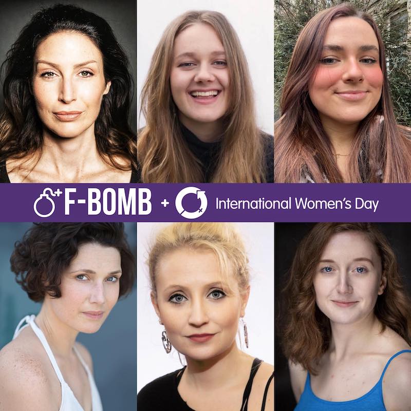 IWD Writers Victoria Buse, Maddy Good, Catriona Johnston, Beth Mullen, Aimee Shields and Mirren Wilson