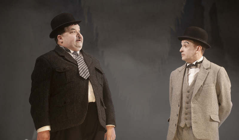 Steve McNicoll as Oliver Hardy and Barnaby Power as Stan Laurel in the Royal Lyceum production of Tom McGrath’s ‘Laurel & Hardy’ directed by Tony Cownie