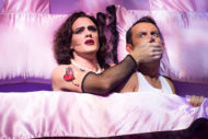 Tender is the night... Oliver Thornton as Frank'n'Furter with Sam Attwater as Brad. Production photography: Manuel Harlan