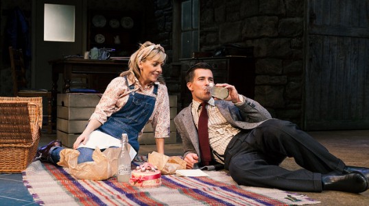 Clare Buckfield and Oliver Mellor in All Creatures Great and Small. Photo: Darren Bell