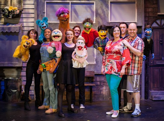 The cast of Sell A Door's 2014 five star tour of Avenue Q. Photo Credit Darren Bell