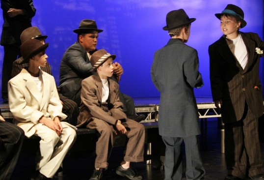 The young cast of Bugsy Malone. Photo: Captivate Drama