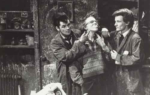 Gerard Kelly (left) and David Hayman (right) in the 1982 production of the Slab Boys 1982