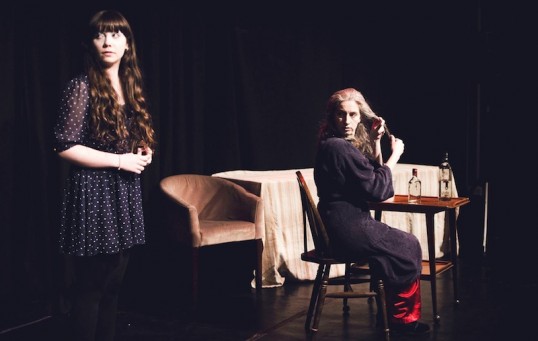 Sally Pitts (Iphigenia) and Danielle Farrow (Clytemnestra) Photo Aulos Productions
