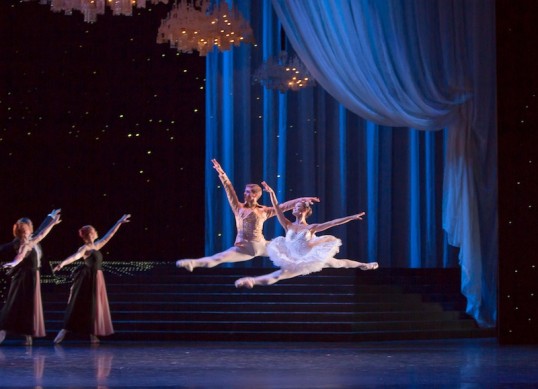 Andrew Peasgood as the Prince with Sophie Martin as Cinderella in Christopher Hampson’s Cinderella. Photo: Andy Ross.