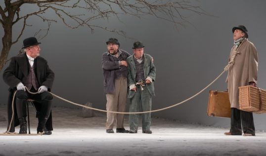 John Bett, Brian Cox, Bill Paterson and Benny Young in Waiting for Godot. Photo Alan McCredie