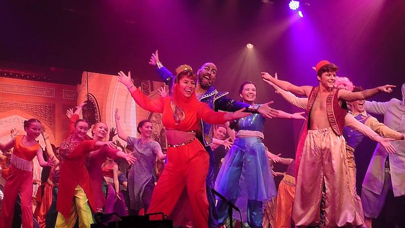 The cast of Aladdin. Pic Mike Ferrigan
