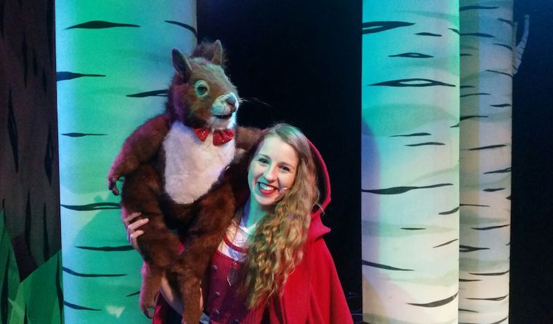 Zoe Halliday as Little red with Stanley Pic Simon Beattie