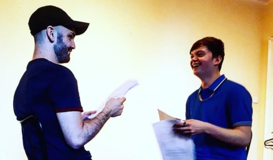 Jack Jarvis Gouther and Gregor Mackay rehearse Capital Converse. Pic: Pandorum
