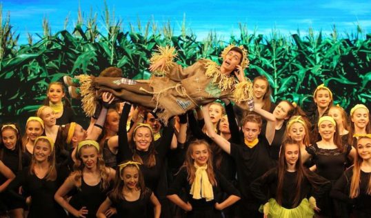 Matthew Steel (Scarecrow) and Crow Dancers. Pic: Beyond Broadway Productions