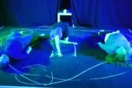 Gillian Bain, Maegan Hearons and Megan Travers perform a witch ritual. Pic Nevermore.jpg