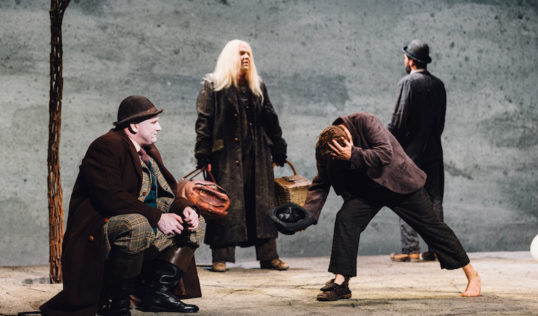 Rory Nolan, Garrett Lombard, Aaron Monaghan and Marty Rea. Waiting for Godot Druid Theatre of Galway At EIF 2018 Pic Ryan Buchanan