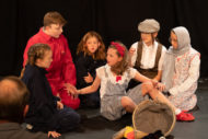 Robin Hill as Dorothy with members of the cast in Tribe Porty Youth Theatre's EdFringe 2018 production of The Wizard of Oz.