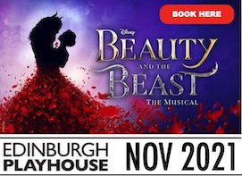 Advert for Beauty and the Beast at the Edinburgh Playhouse November 2021