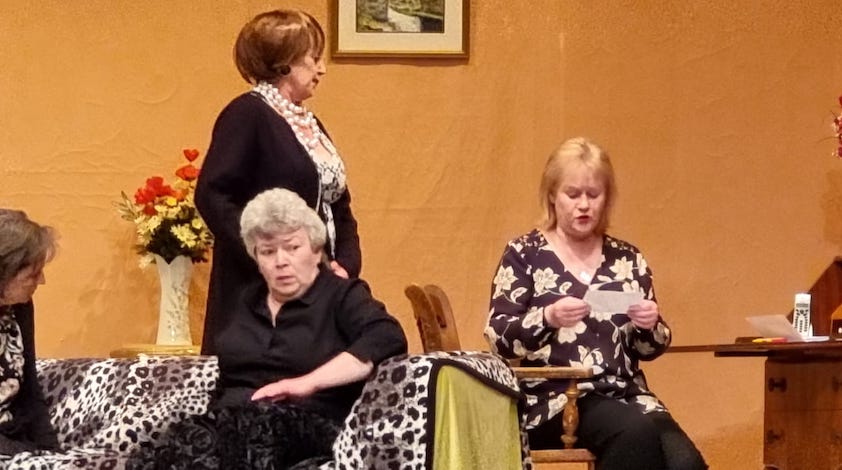 Rona Munro (Standing) with Alison Carcas, Moira Macdonald and Susan Garlick. Pic St Serfs
