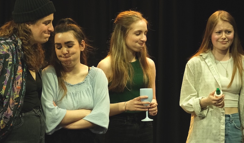 Amelia Fleur Yayici, Georgia-Lee Roberts, Zoe Kinniburgh and Evie Mortimer in Crossing the Void