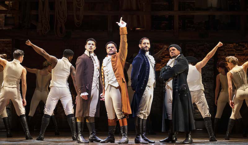 A scene from the London production of Hamilton